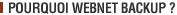 Pourquoi Webnet Backup?